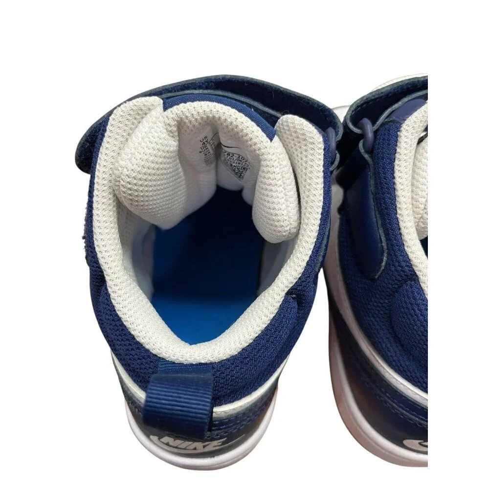 Nike Big Kids' Court Borough Mid 2 Casual Sneakers Size 4Y Blue/White